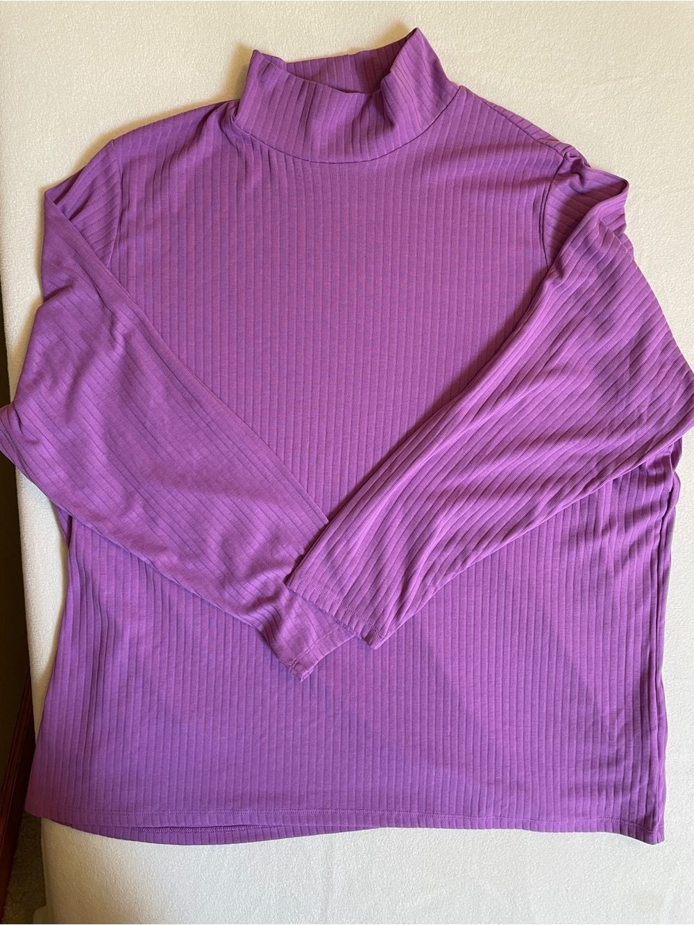 Lands' End Fitted Knit Top in Bright Magenta